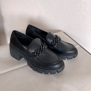 Madden Girl Black Platform Loafers